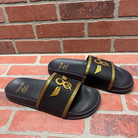 Creative Recreation ‘VICENZA’ Black/Gold EVA Slide Sandals Men’s Size 11 / 44.5 - Picture 3 of 8
